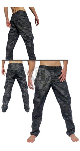 Imagen 2 de 4 de Pantalon Cargo Urbano Noche Reforzado 7 Bolsill Tela Brasil
