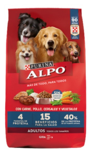 Alimento Alpo para perro adulto todos los tamaños sabor mix en bolsa de 22.7kg