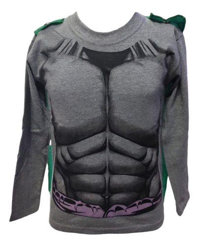 Remeras Con Capa Spiderman,hulk,batman,superman,capitany Mas