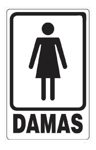 Aviso Baño De Damas Seven In-02