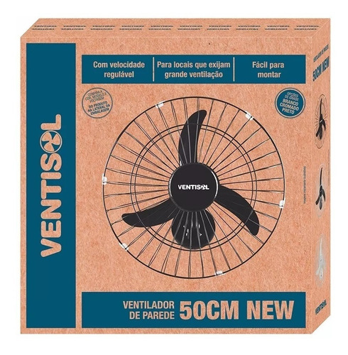 Imagem 7 de 7 de Ventilador Oscilante De Parede 50cm New Grade Preto