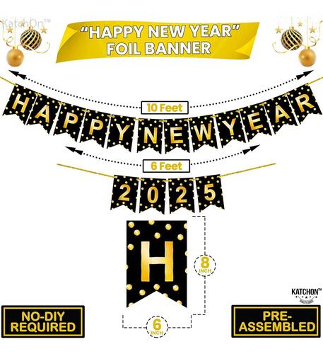 Banner De Feliz Año Nuevo 2025 Para La Fiesta De Nochevieja