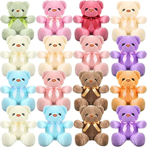 Conjunto De 16 Osos De Peluche Granel Colores Variados ...