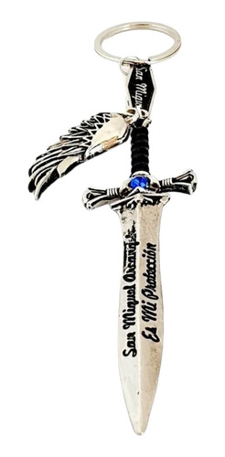 Espada San Miguel Arcángel Llavero Gravada 