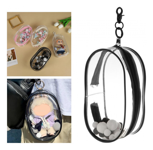 Bolsa Transparente Para Exhibición De Figuras Con Llavero,