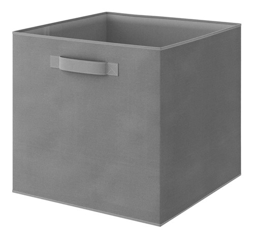 Caja Organizadora De Tela Decoteam Lavable Multiuso Gris