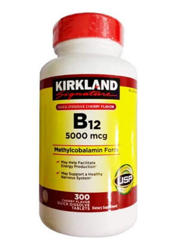 Kirkland Vitamina B12 5000mcg 300 Tabletas 