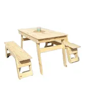 Comprar Juego Mesa Quincho + 2 Bancos Plegables De 2,00mts Pino