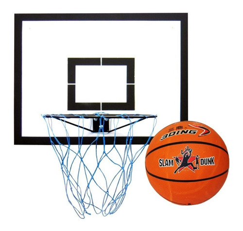 Cesta De Basquete Nba Aro Rede Bola Nylon 65x50cm Naval 18mm