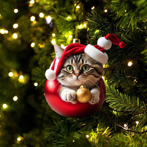 Decoración Navideña De Gatos, Figura De Gato, Estilo C