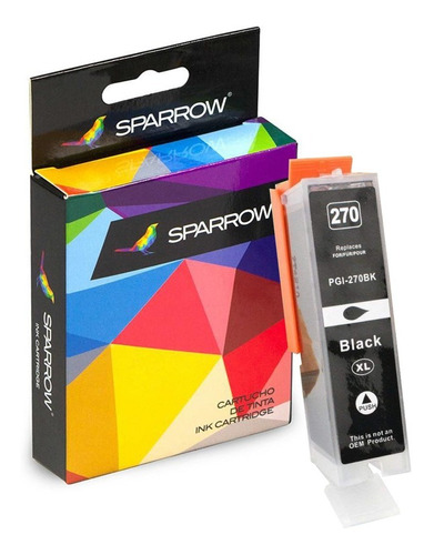 Cartucho Sparrow Pgi-270xl Negro Para Canon Pixma Mg-6821