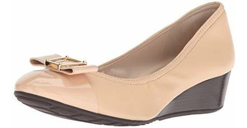 Bomba De Cuña Emory Bow Haan Para Mujer (40 Mm), Cuero Desnu