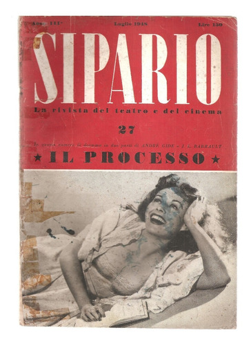Revista Sipario Teatro Cinema Italiano Nº 27 Luglio 1948