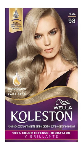 Tinte Wella Koleston Coloracion En Crema Tono 98 Plata