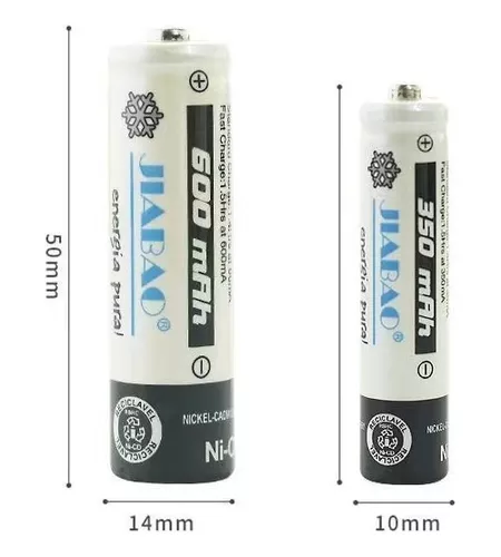 Mitzu® Paquete de 4 pilas recargables AAA Níquel-Cadmio 350 mAh
