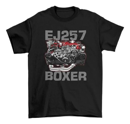 Polera Tipo Boxer Subie Engine Ej257 | Negro - Medio