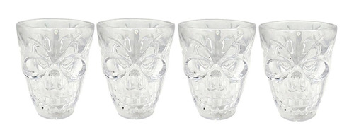 Vasos Shot X 4u Calavera Halloween Decoración Eventos