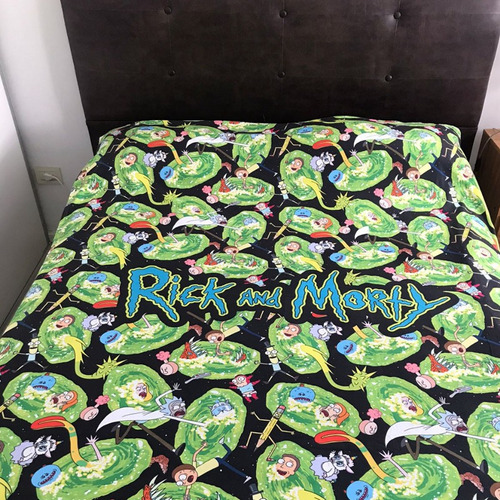 Manta Micropolar - 1.55 X 2 Metros - Rick And Morty