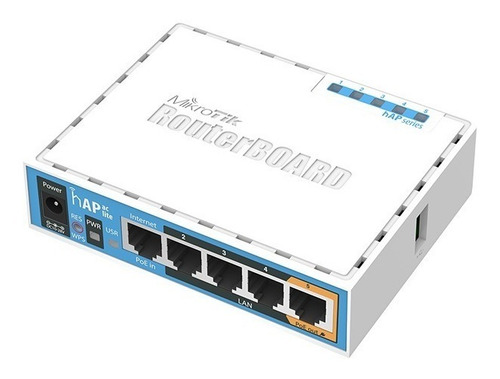 Imagen 2 de 2 de Access point interior MikroTik RouterBOARD hAP ac lite RB952Ui-5ac2nD azul y blanco 100V/240V