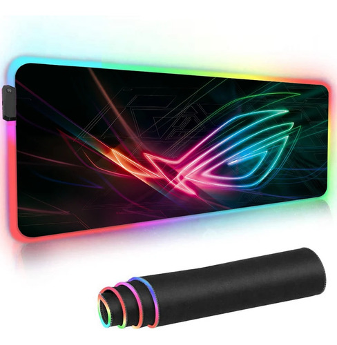 Mouse Pad Gamer Rgb Retroiluminado Xl 80cm X 30cm X 0,4cm