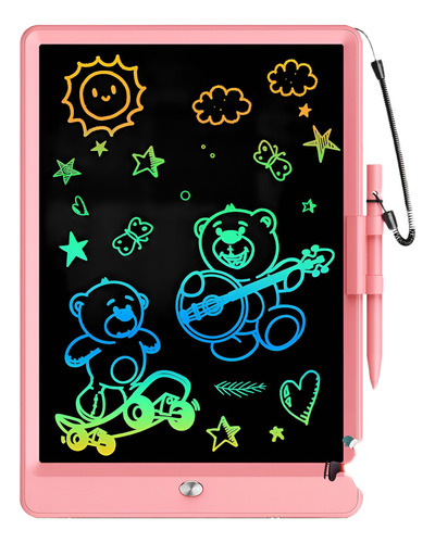 Tableta De Escritura Lcd De 10 Pulgadas Bravokids Para Niños Color Rosa