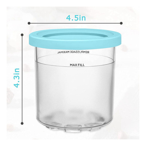Envases De Helado Con Tapa Para Ninja Creami Pints Nc301