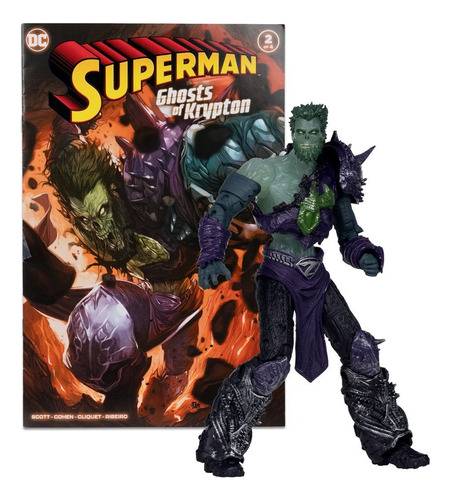 Ghost Of Zod Dc Page Punchers Superman Wave 5 Action Figure With Comic Book Libro Coleccion Muñeco Para Niños Chicos Juguete Figura De Accion Articulada Diseño Premium Coleccionable Serie Animada