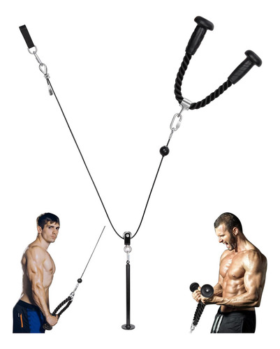 Sistema De Polea De Tríceps Con Cable De Longitud Ajustable