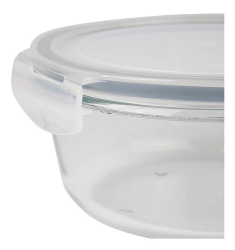 Pote Tupper Hermetico De Vidrio Mor 0.8lt Redondo