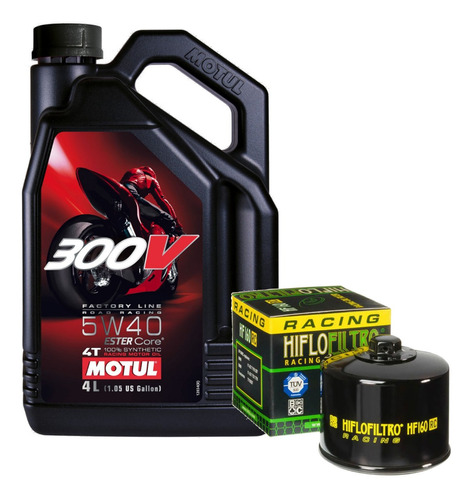 4 Óleo Motul 300v 5w40 Filtro Hiflo Racing S1000rr S 1000 Rr