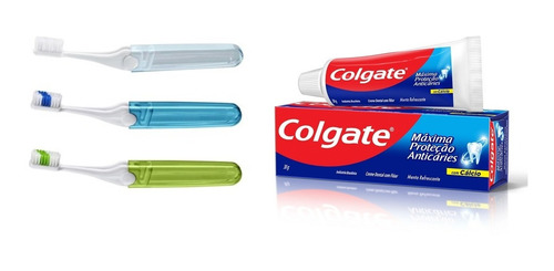 Escova De Viagem+ Creme Dental Colgate Mini 50 Unid.