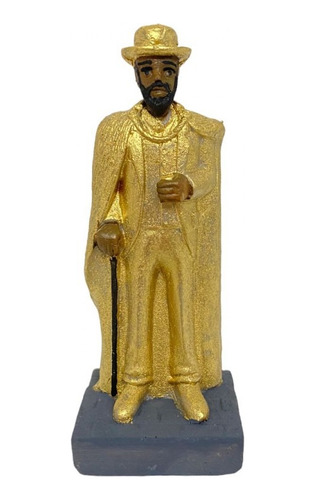 Escultura Exú Do Ouro Dourado 10,50 Cm Resina