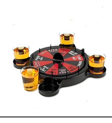 Juego De Mesa Spin Shot Bar Licor Trago Chupito Ruleta Shots