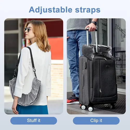 Paquete De 2 Almohadas De Viaje Rellenables Para Equipaje Ad