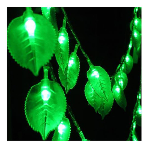 Dreamworth Enchufe En Las Luces De Cuerda De Hoja Verde, 33