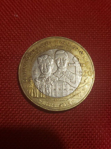 Moneda 20 Pesos Gesta Heroica Veracruz