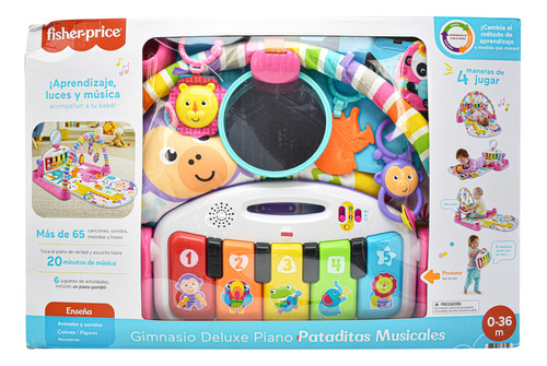 Fisher Price Gimnasio Piano Pataditas Musicales Rosa Cd