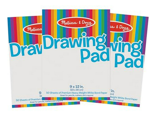 Bloc De Dibujo Para Niños, 50 Hojas, 3-pack