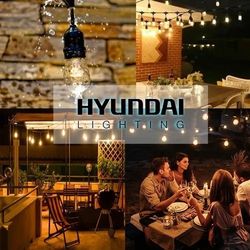 Imagen 6 de 10 de Guirnalda Luces Exterior Terraza Ampolletas Incluidas 10 Mts