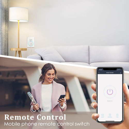 Enchufes Inteligentes Wi-fi 4 Pack Compatible Con Alexa Y Go