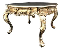 Comprar Mesa Redonda Retrô Luiz Xv Folha Ouro Entalhes A Mão Luxo