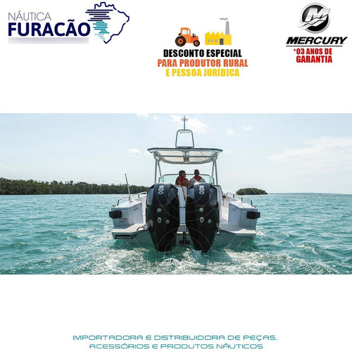 Imagem 8 de 9 de Motor De Popa Mercury 4 Tempos 200hp Xl Efi V6 Mec Preto