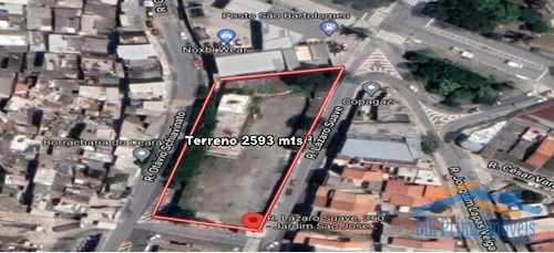 Imagem 2 de 4 de Maravilhoso Terreno Plano 2593 Mts² Com 3 Frentes City Bussocaba Osasco - 2639