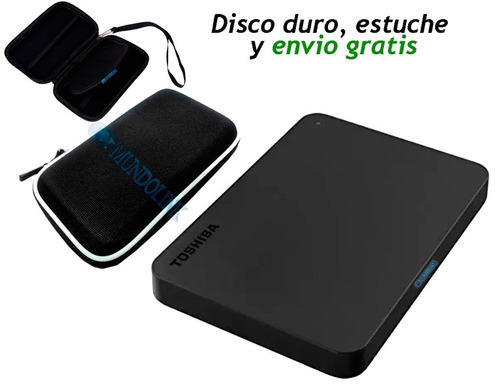 Disco Duro Externo Usb 3.0 O 2.0 Toshiba 1 Tera Tb + Estuche