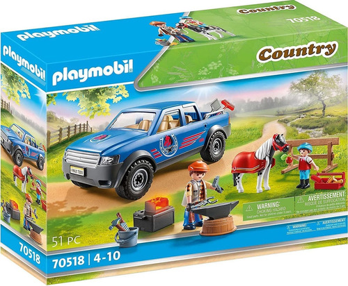 Playmobil Muñeco Herrador Set Con Auto Y Accesorios 70518