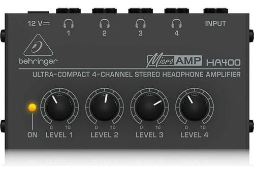 Amplificador Para 4 Audífonos Behringer Ha400