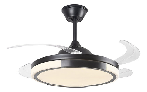 Lampara Ventilador De Techo Led Iris Luxica Lighting Negro