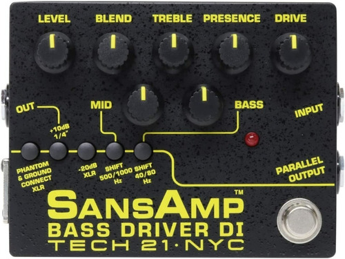 21 Sansamp Bass Driver Di Efecto Pedal