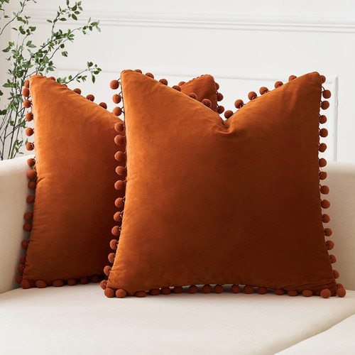 Fundas De Almohada Decorativas De 12 X 20 Pulgadas, Color Óx