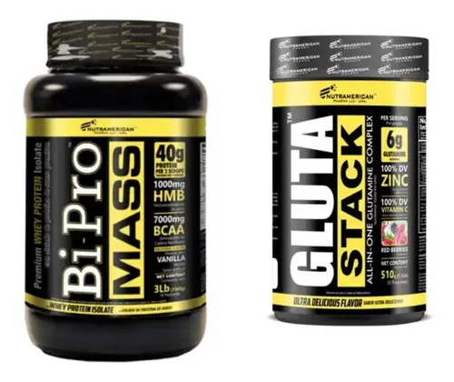 Bipro Mass 3 Lbs + Gluta Stack